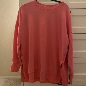 American Eagle Outfitters Pink Oversized Crewneck